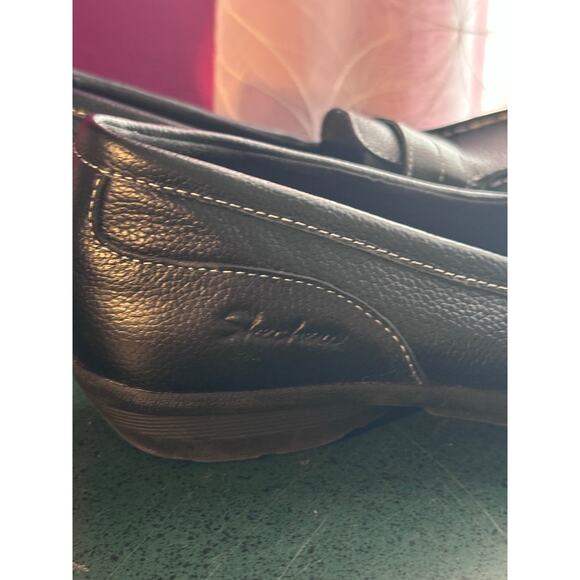 Womans Skechers Sz 8 Career Black Memory Foam Slip on Loafers Relaxed Fit - Picture 3 of 6